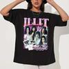 Vintage ILLIT Kpop Baumwoll-T-Shirt ILLIT Super Real Me T-Shirt Fan-Unterstützung 2026 Sommertour Unisex Unisex Übergroße Kleidung