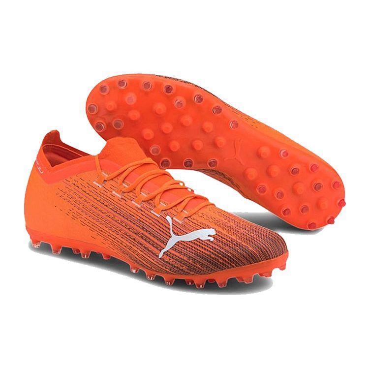 Puma Ultraride 1.1 Round Toe Lace-Up MG (Rubber Short Stud) Soccer Shoes Men Soccer Shoes Orange 106078-01