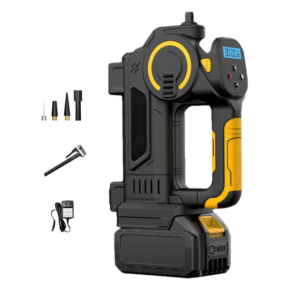 

Портативный автомобильный воздушный компрессор беспроводной электрический насос для накачивания шин для мотоцикла велосипеда лодки автомобиля шина мяч чёрный