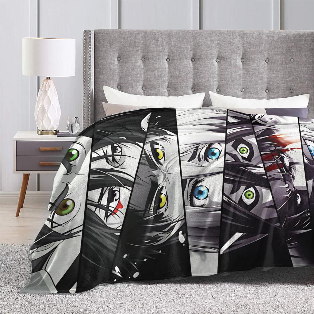 Attack On Titan Blanket Quality Super Soft Throw Blanket Winter Decorative Couch Chair Sofa Bed Funny Bedspread