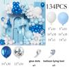 Blue Theme Balloon Arch Kit White Pastel Blue Silver Confetti Balloons Garland Baby Shower Gender Reveal Birthday Party Globos