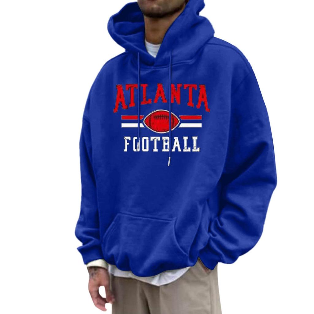 Men's Fashionable Daily Versatile Casual Hooded Sweatshirt, Daily Long Sleeved Patch Top Sweatshirt