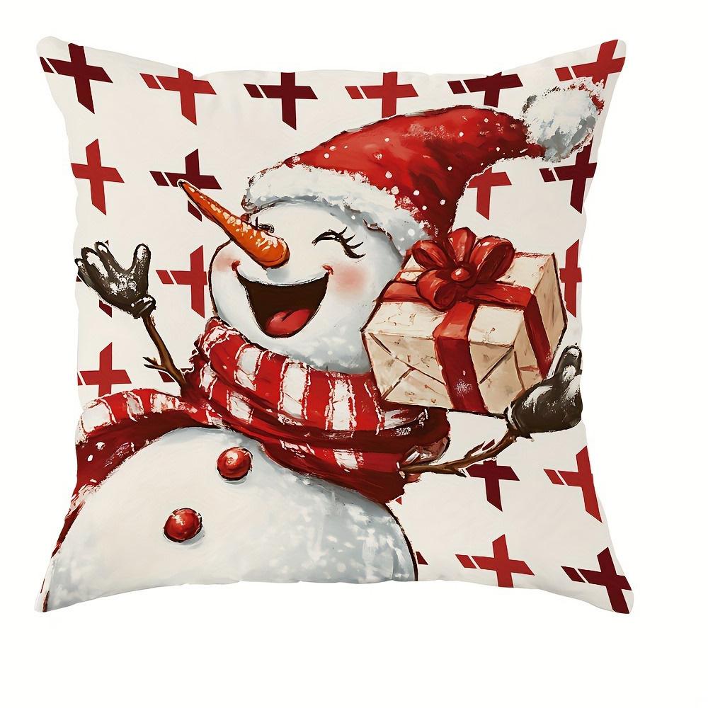 

Праздничные рождественские наволочки: Санта, Олень, Снеговик и Ёлки - Украсьте свой праздничный декор! диваны, наволочки для спальни 18x18Inch