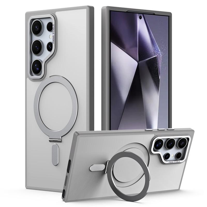 Ultra Strong Shockproof Case For Samsung Galaxy S25 Ultra S24 S23+ Plus With N52SH Strong Magnetic Hidden Metal Ring Stand