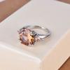 Champagne Morganite Ring Elegant Engagement Ring for Women Fashion Jewelry Gift