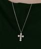 Dmoment Celeste Cubic Cross Long Necklace (925 Silver)