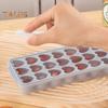 Ice Grid Mould Heart-shaped Ice Lattice Mold with Lid Stackable Easy To Remove Food Grade Silicone Tray Ice Cube Maker