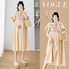 2026 Summer Embroidered Short Sleeve Maternity Dress