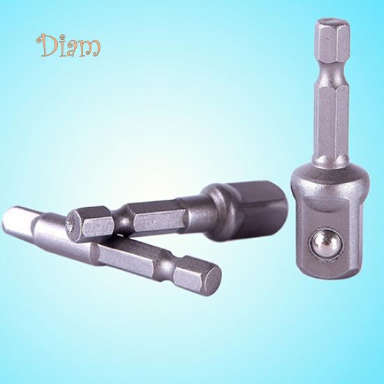 Set de adaptoare de priză diam 3 buc, tijă hexagonală la 1/4 3/8 1/2 inch accesorii burghie pentru șofer cu impact