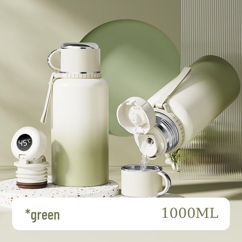 Changqi 1000ml Stainless Steel Temperature Display Thermos Bottle