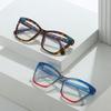 Tr90 Plain Glasses Large Frame Glasses Frame Women Plain Face Big Face Thin Flat Light Anti-Blue Light With Myopia Frame