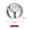304 Stainless Steel Round Kids Divided Dinner Plate