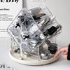 360Degree Rotating Makeup Organizer Transparent Cosmetic Storage Box Brush Holder Jewelry Display Rack Bathroom Organization