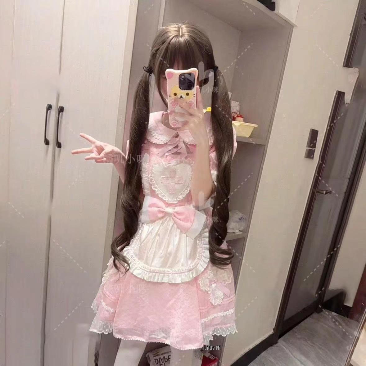 

Nuoji 85см Шота Длинные Волнистые Чайный Карамельный Коричневый Лолита Мягкая Девочка Матовые Волосы