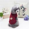 Warm Cotton Dog Sweater Small Breeds Winter Pet Clothing Two-Leg Design In Blue Wine Red Gray Army Green