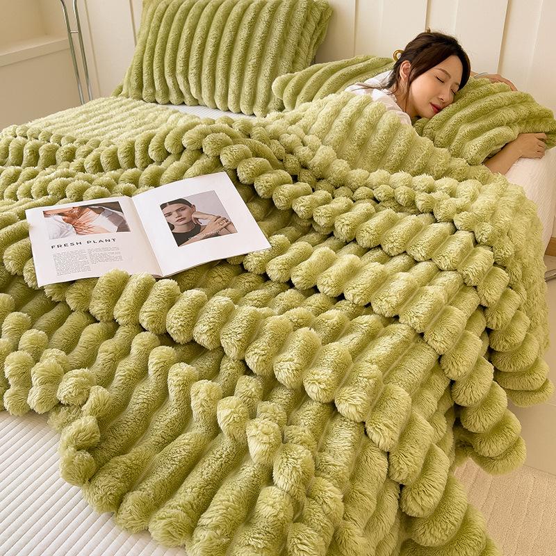 Plüschdecke Falei Plüschdecke Mittagsschlafdecke Korallensamt-Überwurfdecke Winter dicke Plüschdecke