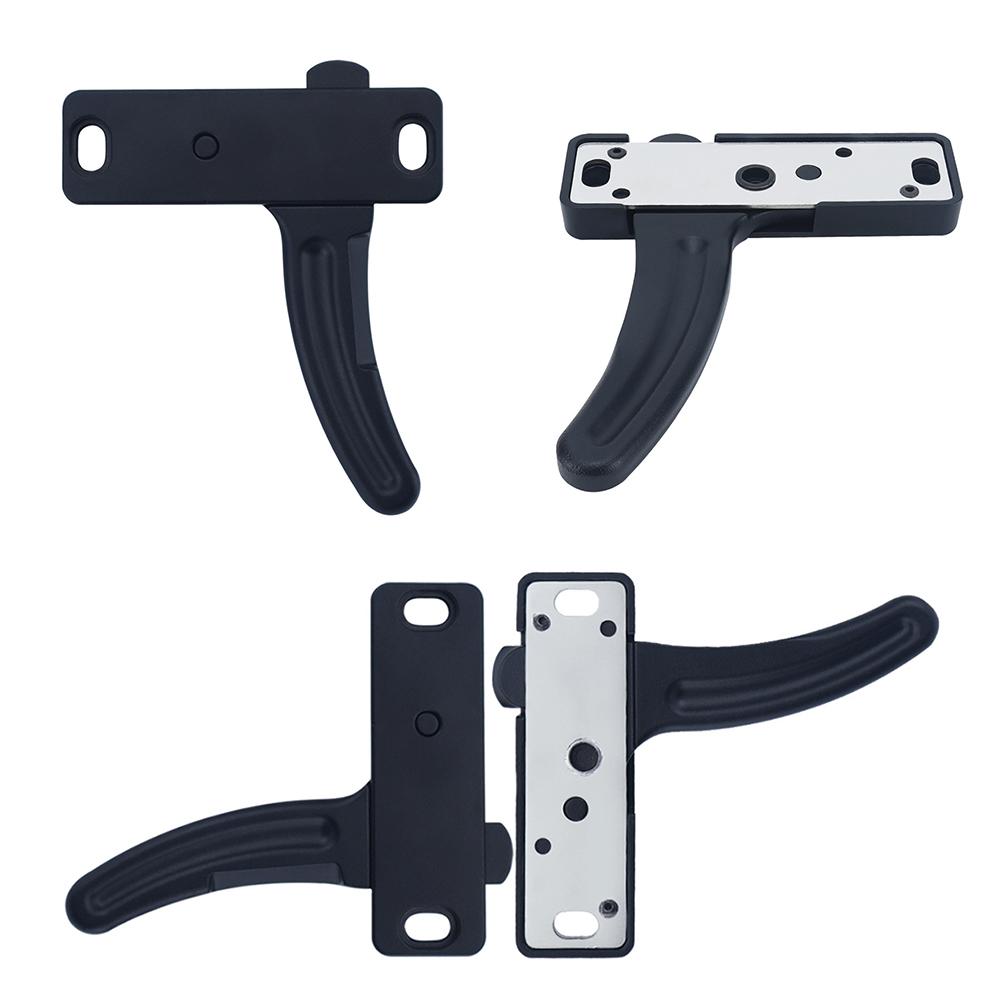 Camper Door Latch Handle Kit Left/Right Hand Handle RV Screen Door Latch Kit with Screws for Camper Motorhome Travel Trailer