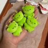 Green Alien Cat Plush Pendant Super Soft Plushie Dolls Keychain Kawaii Mini Toy Backpack Pendant Lovely Bag Decor Birthday Gift