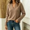 Women's Sweater, Button-Front, Long Sleeve, Loose Fit for Fall and Winter