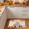 Autumn Thanksgiving Doormat, Harvest Festival Pumpkin Maple Leaf Entrance Rug, Durable Easy-Care Bathroom Mat, Home Decor