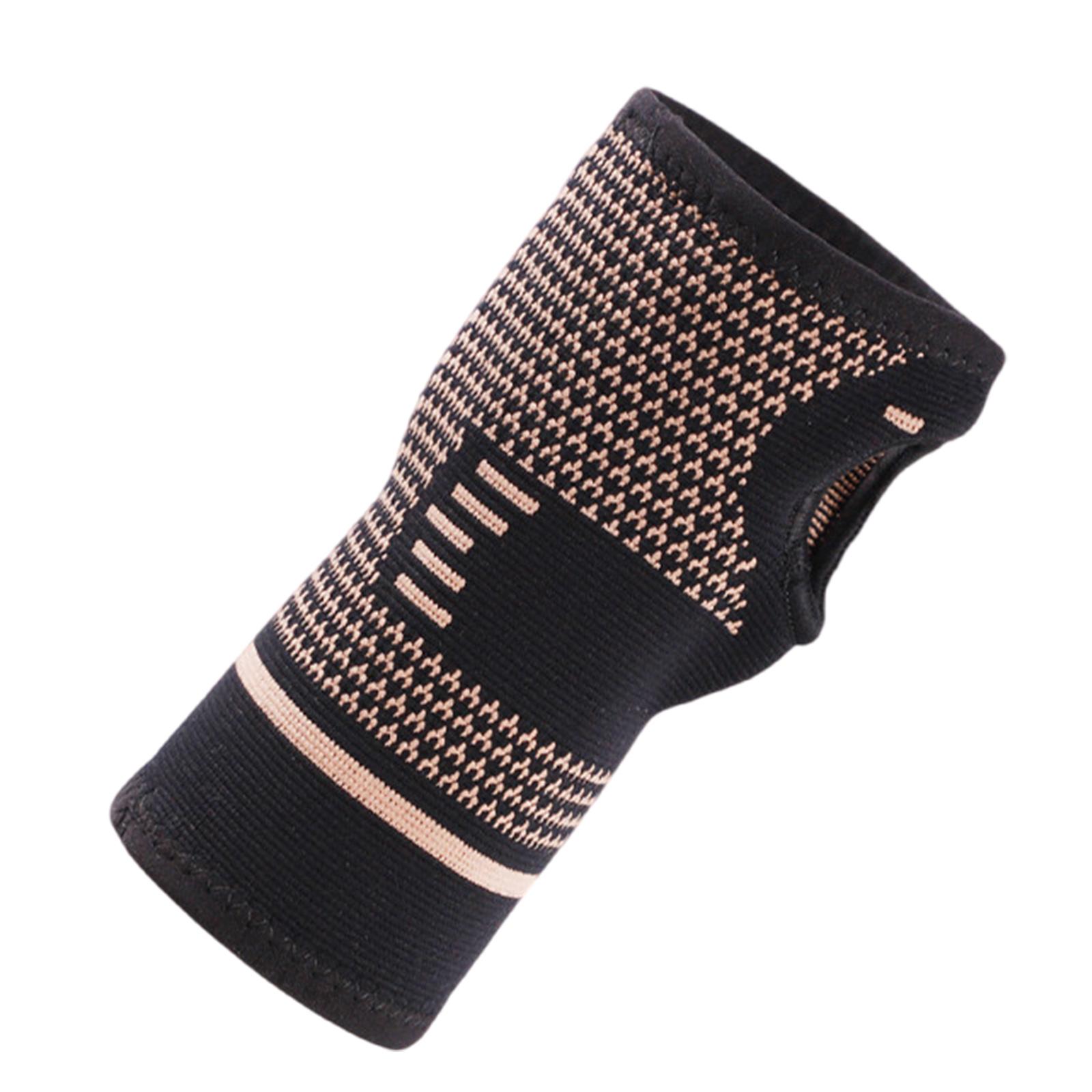 

Copper Wrist Compression Sleeves Comfortable Wrist Support Breathable Wrist Brace Elastic Wrist Band for Women and Men S
