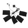 Heating USB Electric Cloth Heater Pad USB Electric Clothes Five Heater Pads Heating Element  Adjustable Temperature Warmer Tool