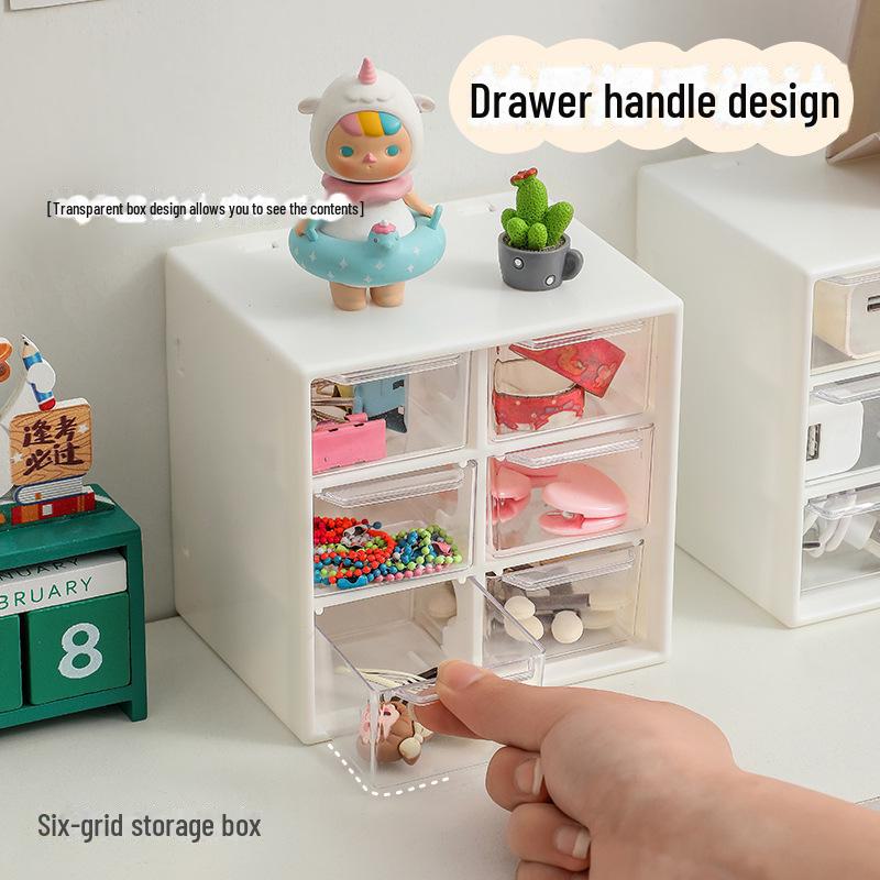 Modular Plastic Desk Organizer and Cosmetic Storage Box