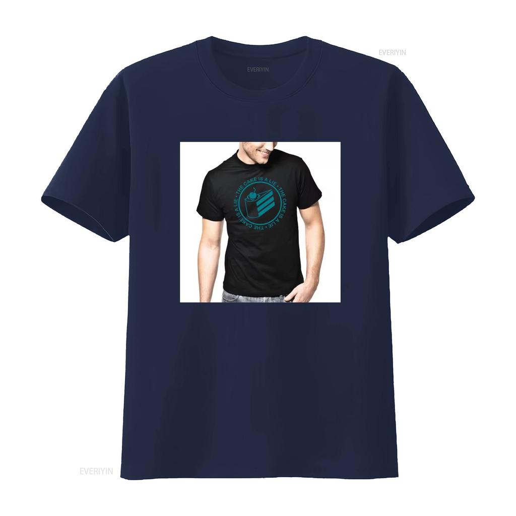 The Cake Is A Lie Portal Glados Geek Gamer Nerd Sayings Funny T Shirt For Unisex Vintage Stylish Graphic Unisex Breathable