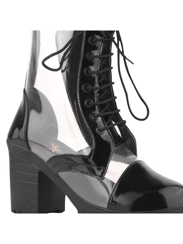 Shoetopia Damskie Krótkie Botki na Grubym Obcasie z Antypoślizgową Podeszwą, Wygodne Modne Botki na Kostkę | Miękka Amortyzująca Podeszwa | Do Noszenia na Co Dzień, Na Imprezę i Zimą