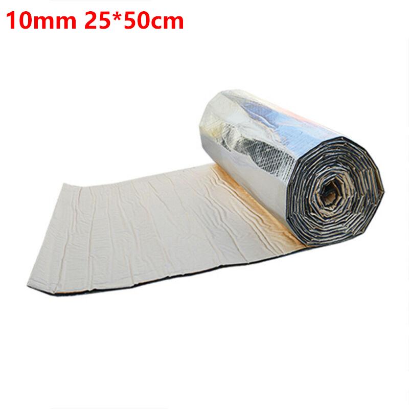 Car Soundproofing Deadening Mat Heat Sound Insulation Cotton Firewall Auto Hood Door Deadener 25x50cm 10mm  Foam