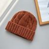 Korea autumn and winter simple coarse needle twisted warm knitted hat women's versatile ear protection wool hat