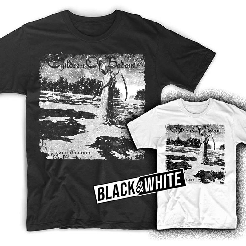 Children of Bodom Halo of Blood album Tshirt BLACK WHITE sizes S-5XL S