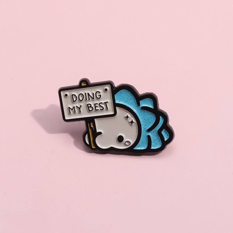 And Colorful Fun Doing My Best Animal Pin Badge Crafted From Premium Alloy Offering Versatile Styling Options For Everyone