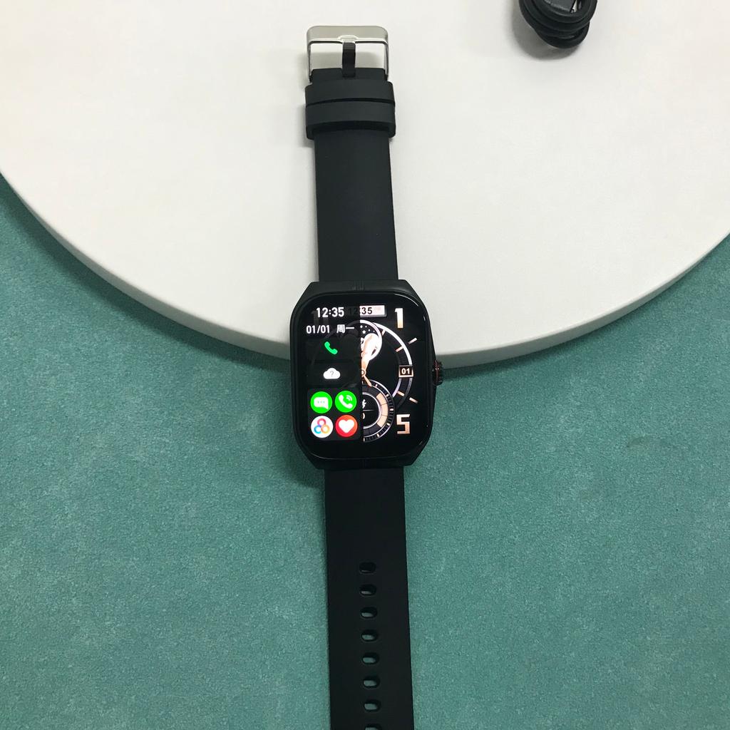 Rainbuvvy HK80 Smart Bracelet Android Smartwatch 128MB ROM 1.95inch AMOLED Full Touchscreen BT5.3 Long Standby Heart Rate Calories NFC Sports Watch