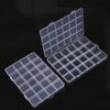 Multiple Grid Boxes Square Transparent Plastic Storage Box Container Case    Sewing Accessories