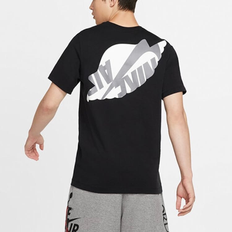 Jordan T Shirts Men's Black Crew Neck Moderate Straight Fit DA6772-010