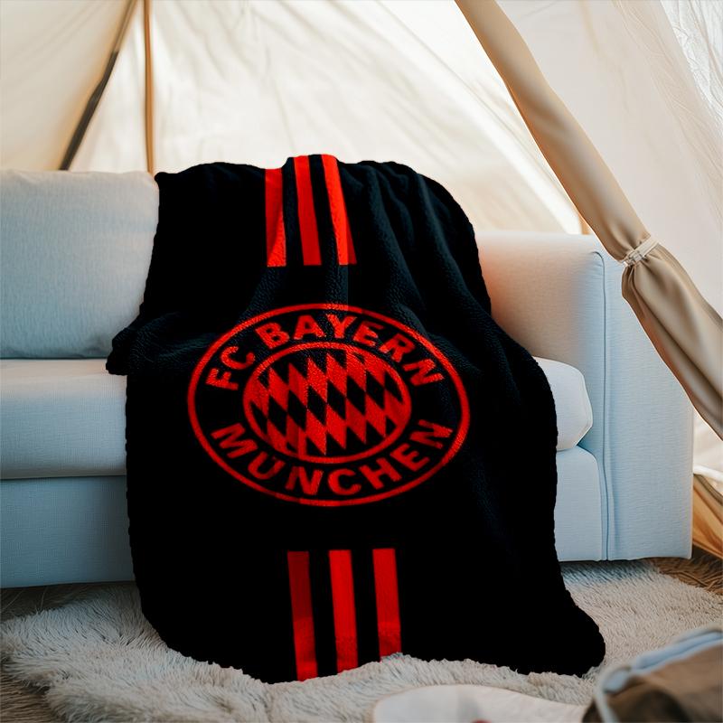 1PC FC Bayern München Printed Soft Flannel Blanket Throw for Adult Bedroom Living Room Sofa Camping Travel Fan Gifts Christmas Gifts
