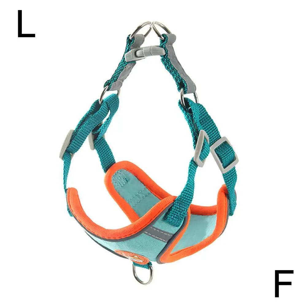

Шлейка для собак, светоотражающий регулируемый дышащий жилет, нагрудный ошейник, аксессуары для собак для маленьких, средних и больших собак, кошек, ПУ W0B7