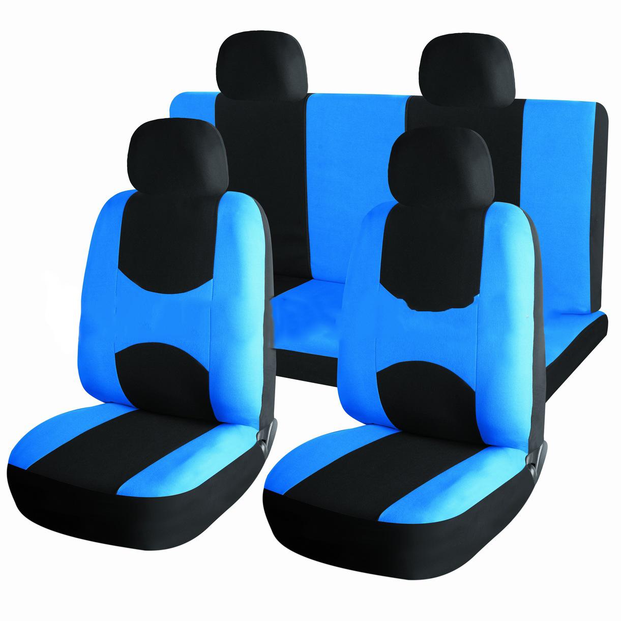 

Чехлы на автомобильные сиденья Four Seasons «все включено» из полиэфирной ткани, набор из 9 предметов с одним растением 9pcs синий