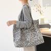 Korean Version of Casual Literary Tote Bag Ins Fashion Contrasting Color Handbag Retro Leopard Print Shoulder Women's Bag