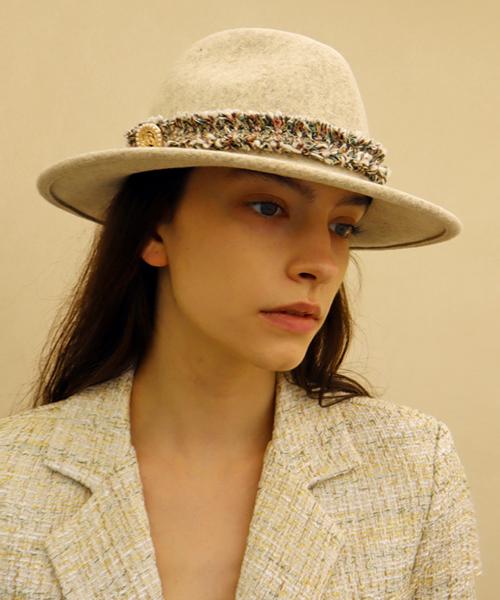 DAMAGE MNEMONIC 100% Wool Beige Fedora
