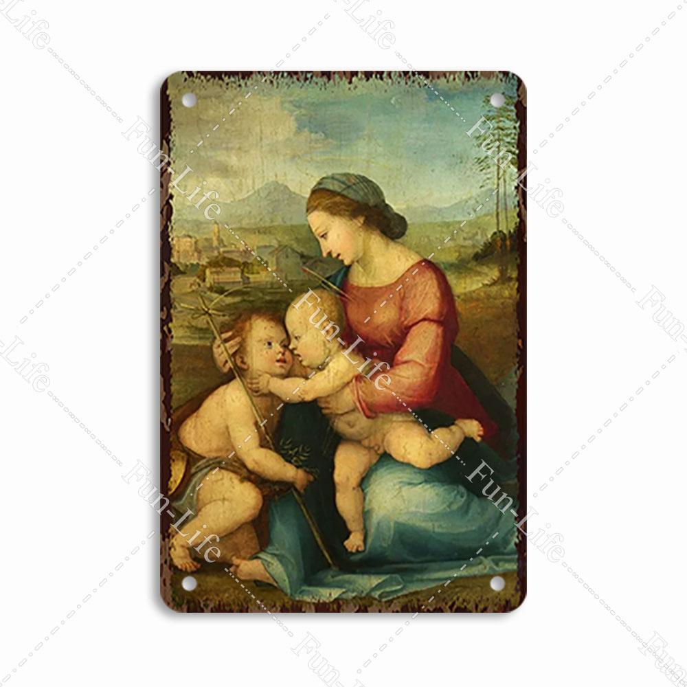 Christianity Vintage Decorative Metal Tin Sign Virgin Mary Retro Plaque Wall Decor Plate Jesus  Bar Pub Club Art Poster 20x30cm