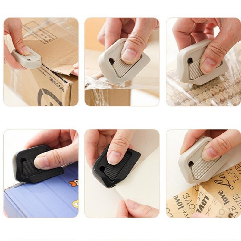 New Magnetic Box Cutter Automatic Retractable Portable Anti-Stick Safety Knife for Opening Packages Express Parcel Crafts Cutter