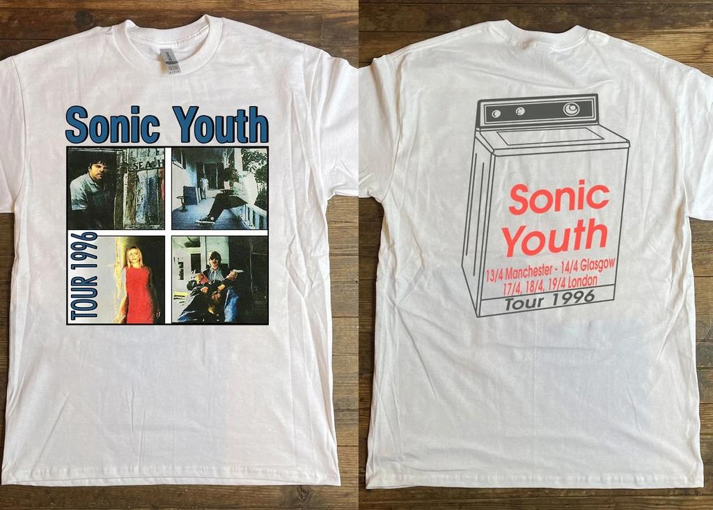 1996 Sonic Youth Washing Machine Verenigd Koninkrijk Tour T-shirt, Sonic Youth Tour 1