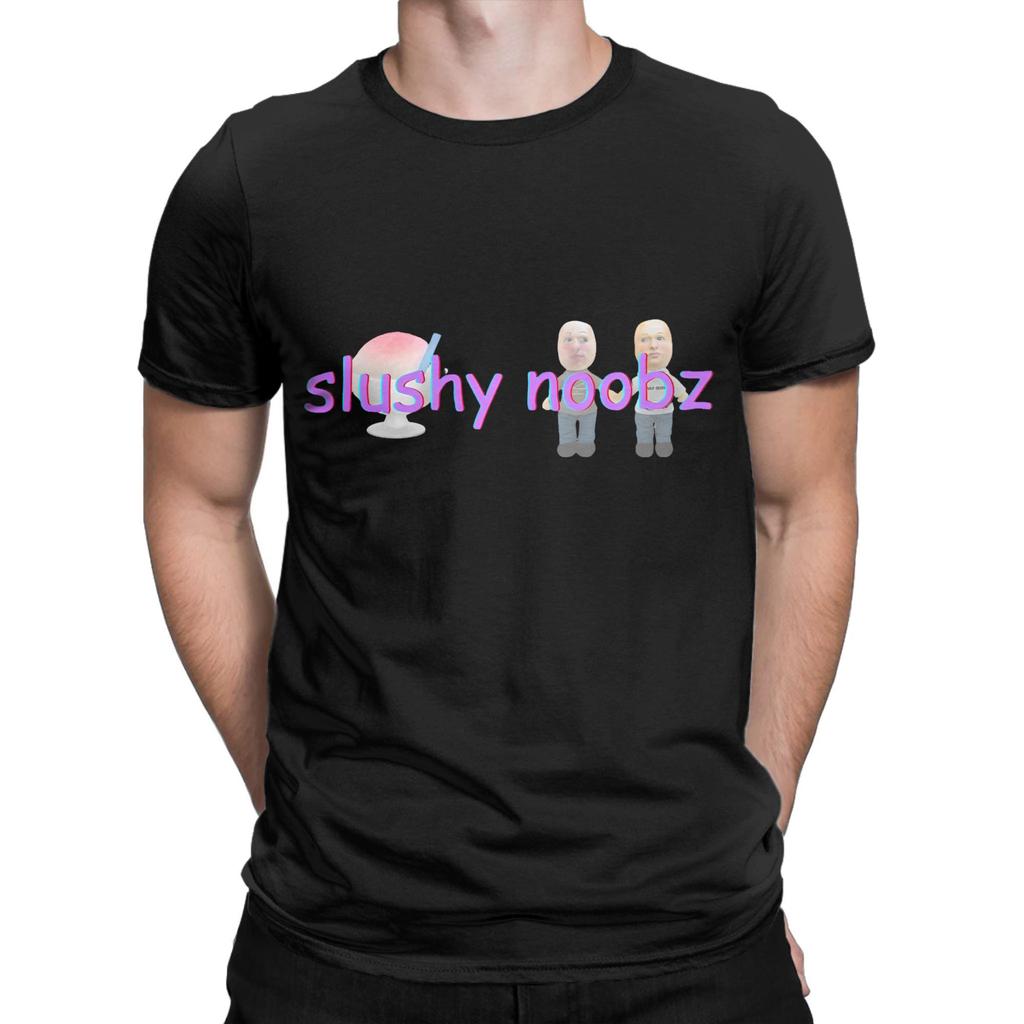 Slushy Noobz Merch Men's T Shirts Funny Funny Tees Short Sleeve O Neck T-Shirts 100% Cotton Printing Clothing