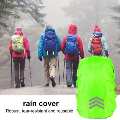 Waterproof Backpack Rain Cover with Reflective Strips Wear-Resistant UV-Proof Night Visibility Backpack Protector