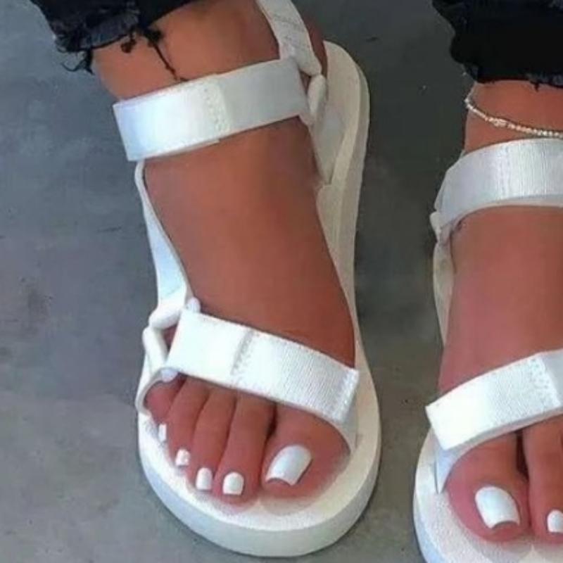 Female Shoes On Sale 2024 Fashion Summer Outdoor Women's Sandals Solid Open Toe Low-heeled Roman Casual Beach Sandals Women