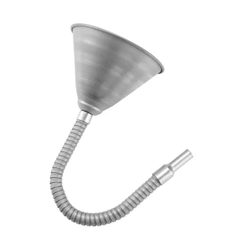 Universal Oil Funnel with Strainer Screen Metal Long Neck Funnel Spout Funnel for Automotive Oils Vehicles Fuel Liquids