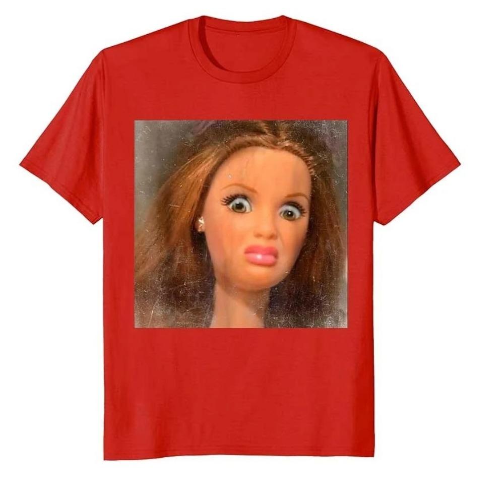 Funny Disgusting Doll Face Meme T-shirt for Men Women T Shirts Short Sleeve Tops Casual Shirts for Women
