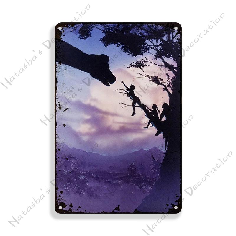 Classic Movie Poster Jurassic Park Metal Sign Retro Poster Vintage Metal Plaque Rusty Metal Sign Club Bar Cafe Industrial Decor